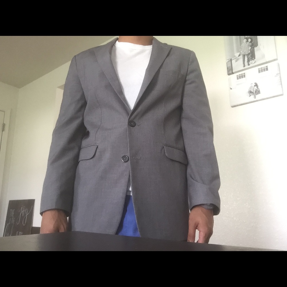 Chaps Ralph Lauren polo grey suit blazer jacket